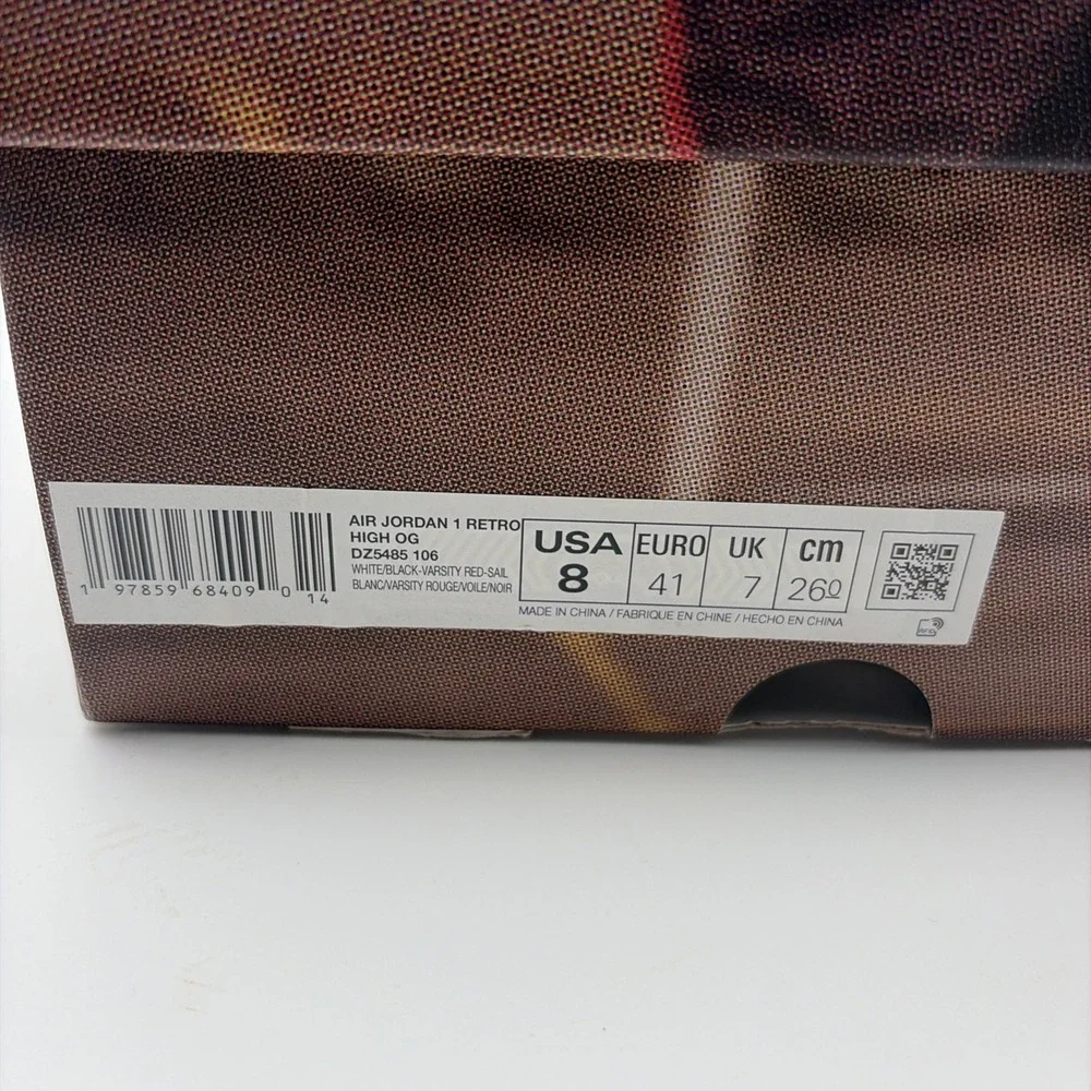 Size 8 - Air Jordan 1 Retro OG High Black Toe Reimagined (DZ5485-106)